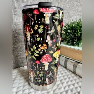 New Large Mushroom Core Stainless Steel Metal Travel Mug Cup Tumbler 20oz.
